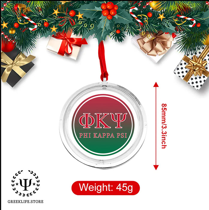 Phi Kappa Psi Christmas Reversible Flat Round Ornament