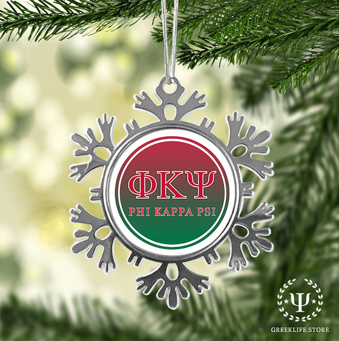 Phi Kappa Psi Christmas Ornament - Snowflake Metal