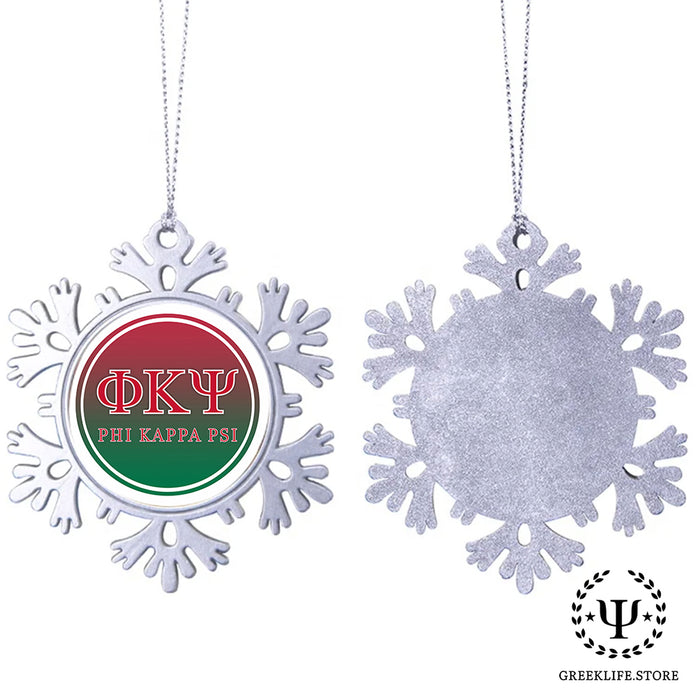 Phi Kappa Psi Christmas Ornament - Snowflake Metal