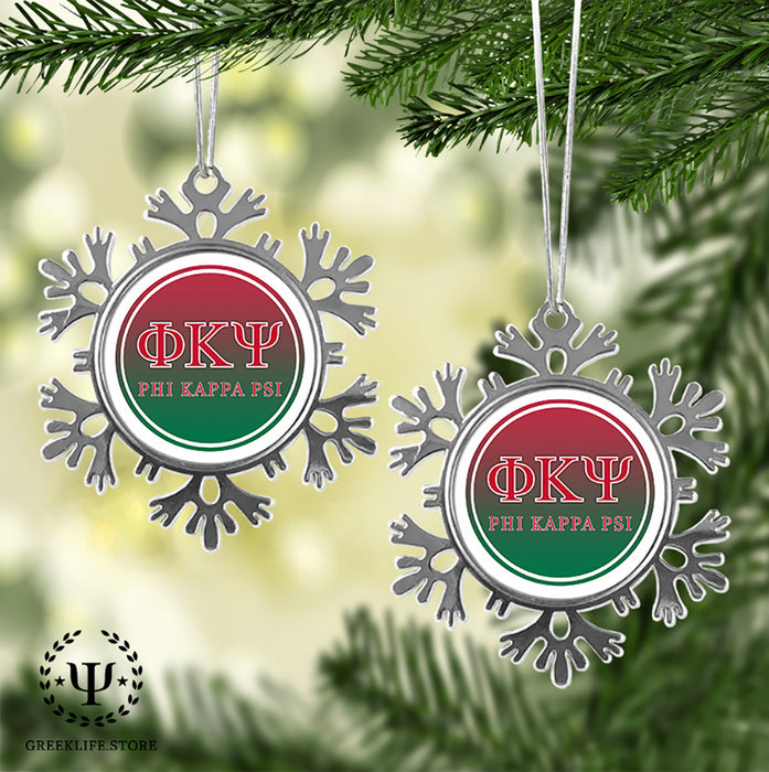 Phi Kappa Psi Christmas Ornament - Snowflake Metal