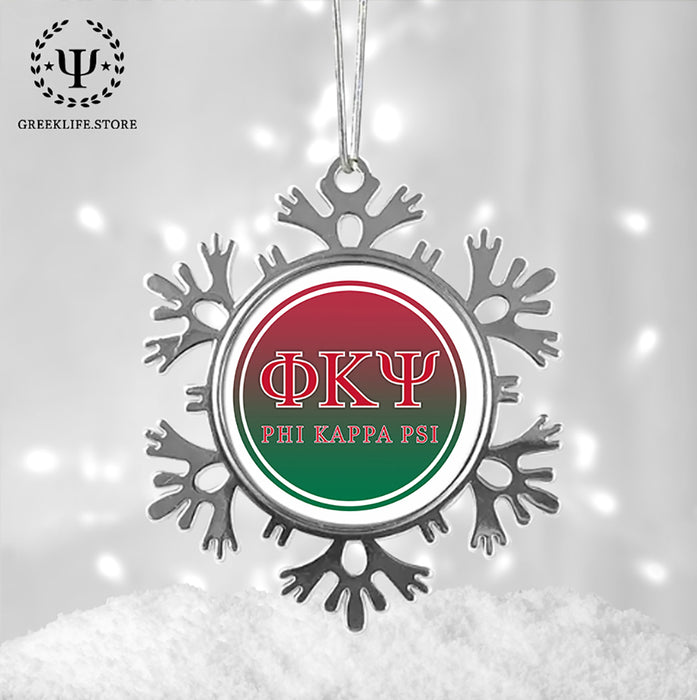 Phi Kappa Psi Christmas Ornament - Snowflake Metal
