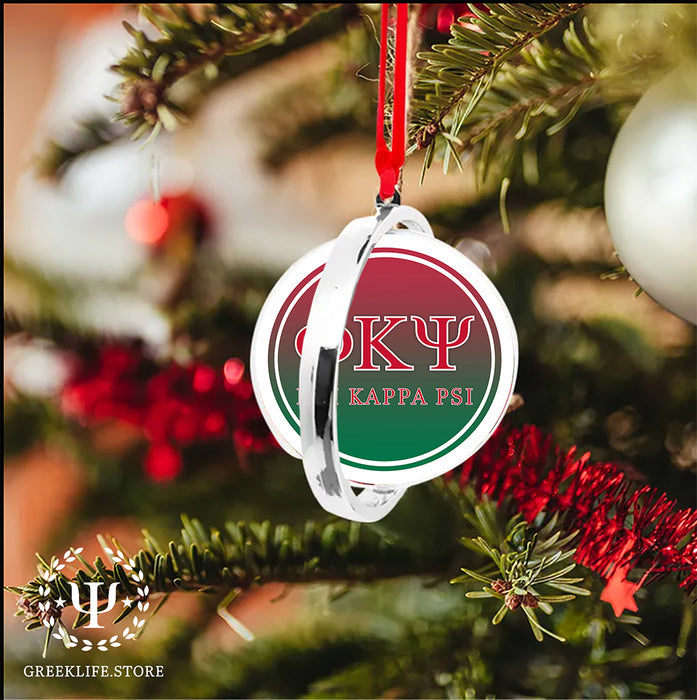 Phi Kappa Psi Christmas Reversible Flat Round Ornament