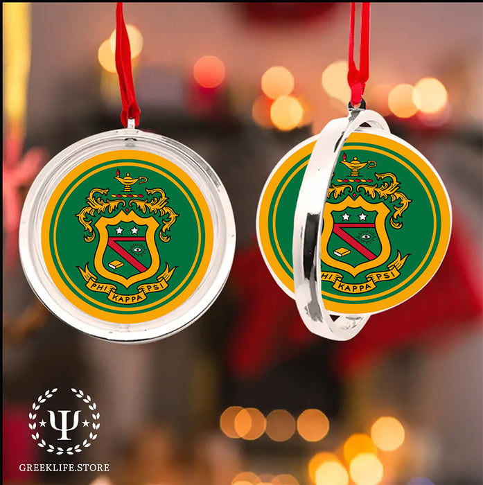 Phi Kappa Psi Christmas Reversible Flat Round Ornament