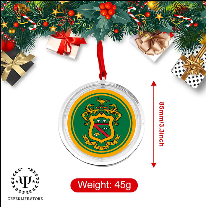 Phi Kappa Psi Christmas Reversible Flat Round Ornament