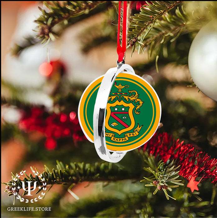 Phi Kappa Psi Christmas Reversible Flat Round Ornament