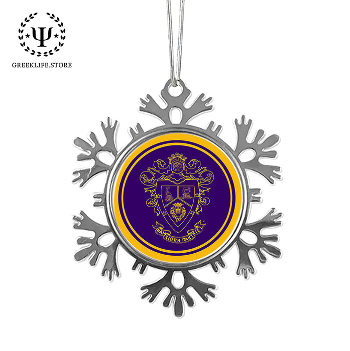 Delta Sigma Pi Christmas Ornament - Snowflake Metal