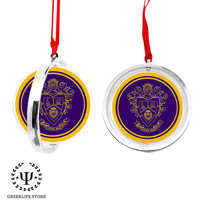 Delta Sigma Pi Christmas Reversible Flat Round Ornament