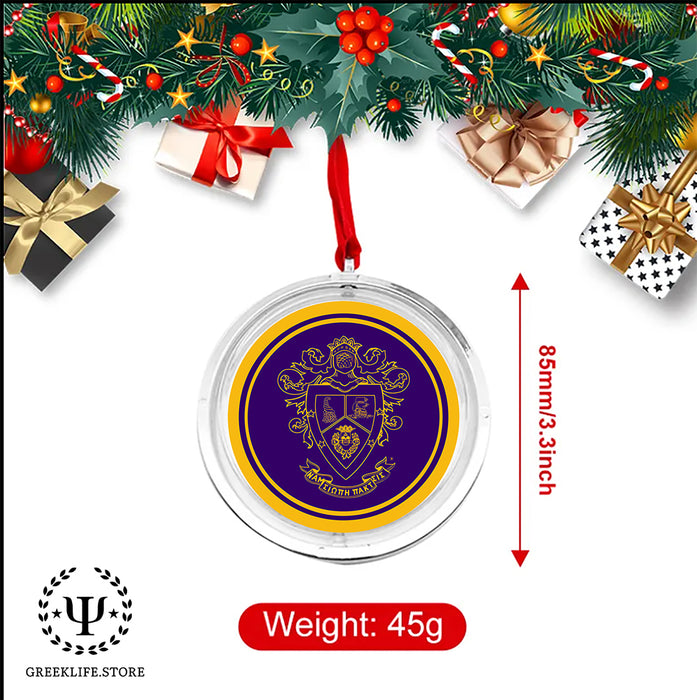 Delta Sigma Pi Christmas Reversible Flat Round Ornament