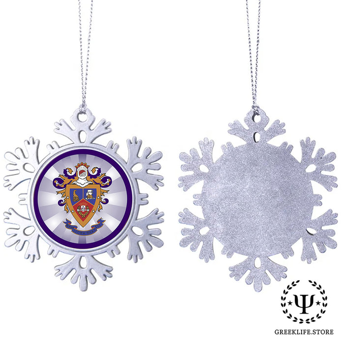 Delta Sigma Pi Christmas Ornament - Snowflake Metal