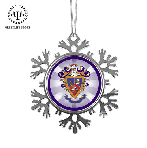 Delta Sigma Pi Christmas Ornament - Snowflake Metal