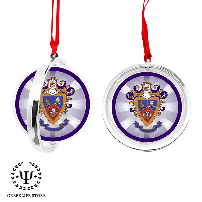 Delta Sigma Pi Christmas Reversible Flat Round Ornament