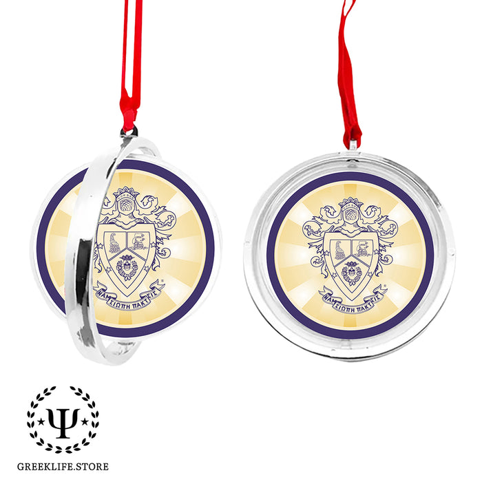Delta Sigma Pi Christmas Reversible Flat Round Ornament