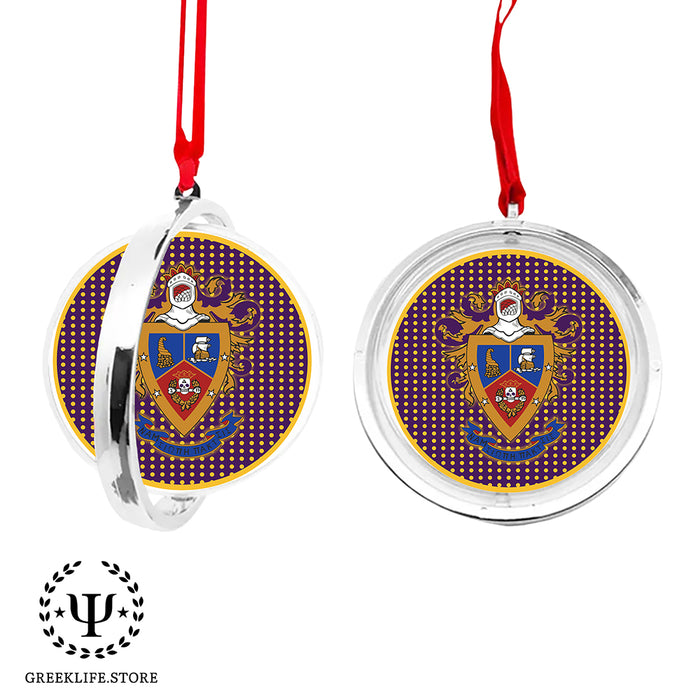 Delta Sigma Pi Christmas Reversible Flat Round Ornament