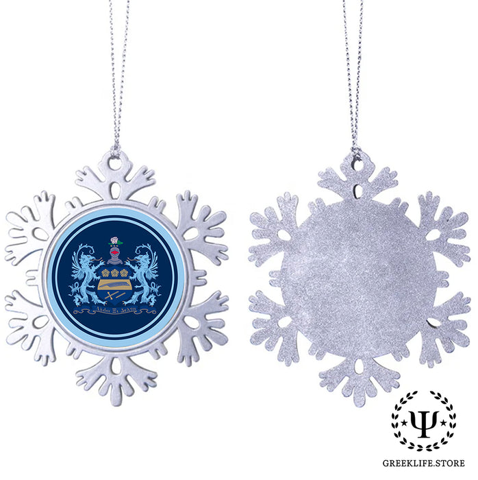 Alpha Xi Delta Christmas Ornament - Snowflake Metal