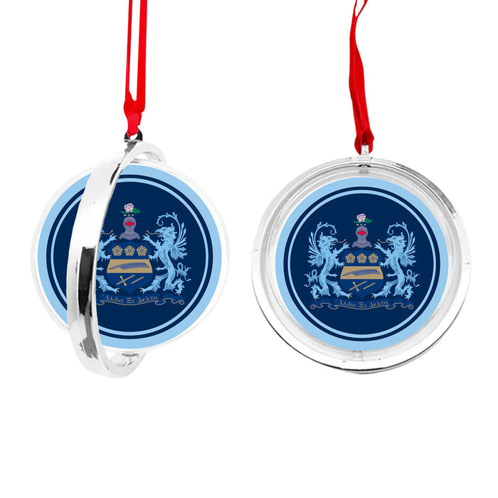 Alpha Xi Delta Christmas Reversible Flat Round Ornament