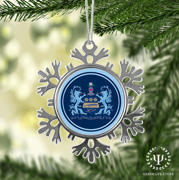 Alpha Xi Delta Christmas Ornament - Snowflake Metal