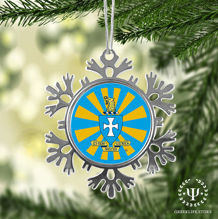 Sigma Chi Christmas Ornament - Snowflake Metal