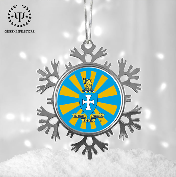 Sigma Chi Christmas Ornament - Snowflake Metal