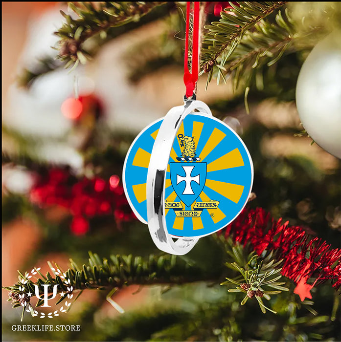 Sigma Chi Christmas Reversible Flat Round Ornament