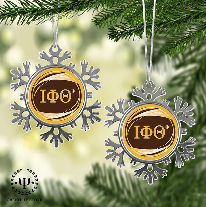 Iota Phi Theta Christmas Ornament - Snowflake Metal