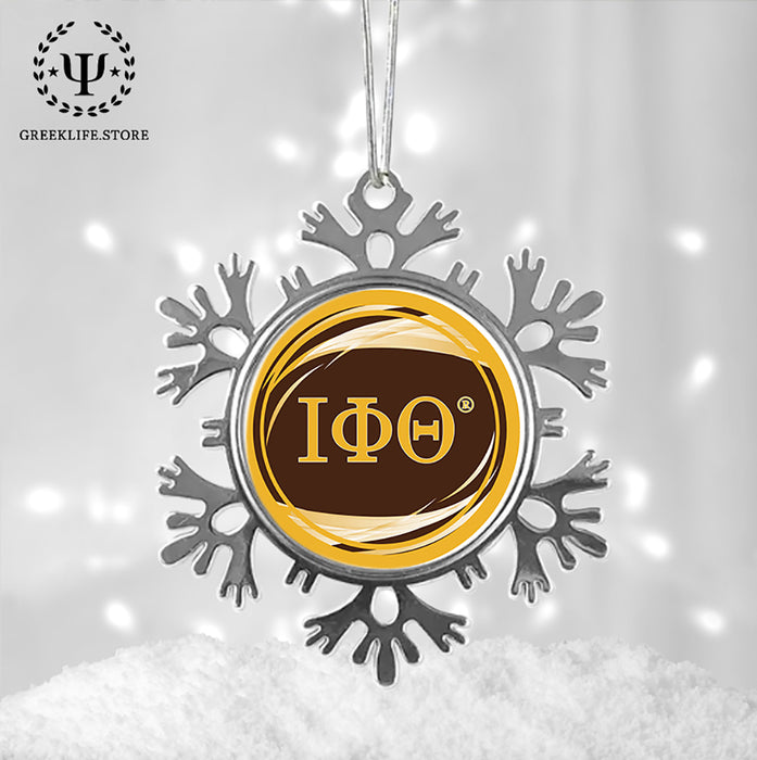 Iota Phi Theta Christmas Ornament - Snowflake Metal