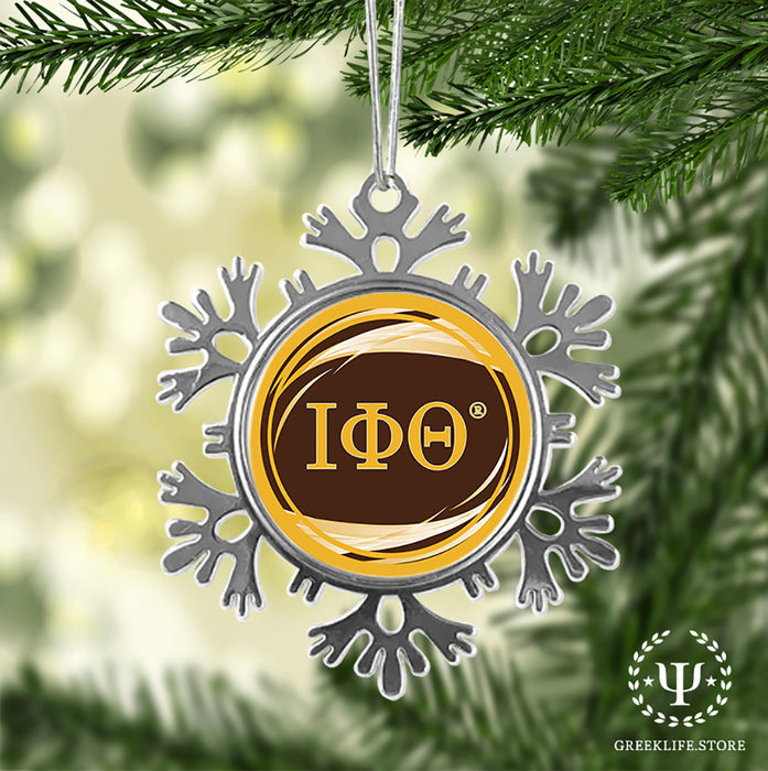 Iota Phi Theta Christmas Ornament - Snowflake Metal