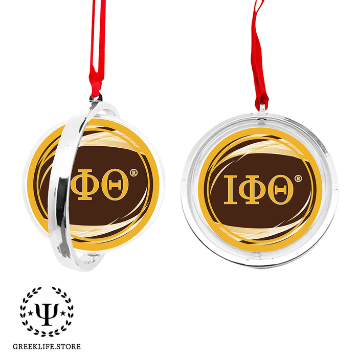 Iota Phi Theta Christmas Reversible Flat Round Ornament