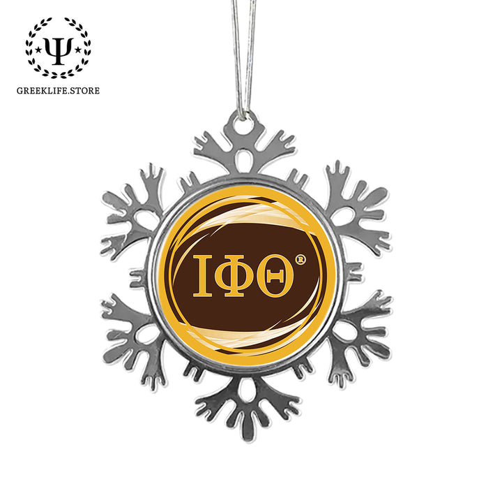 Iota Phi Theta Christmas Ornament - Snowflake Metal