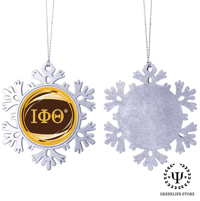 Iota Phi Theta Christmas Ornament - Snowflake Metal