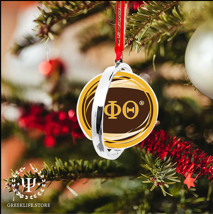 Iota Phi Theta Christmas Reversible Flat Round Ornament