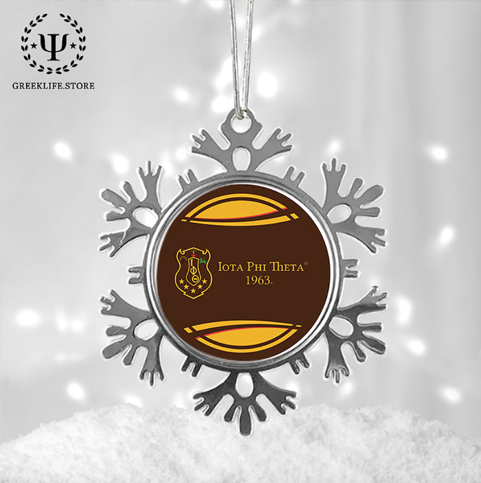 Iota Phi Theta Christmas Ornament - Snowflake Metal