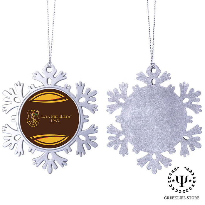 Iota Phi Theta Christmas Ornament - Snowflake Metal