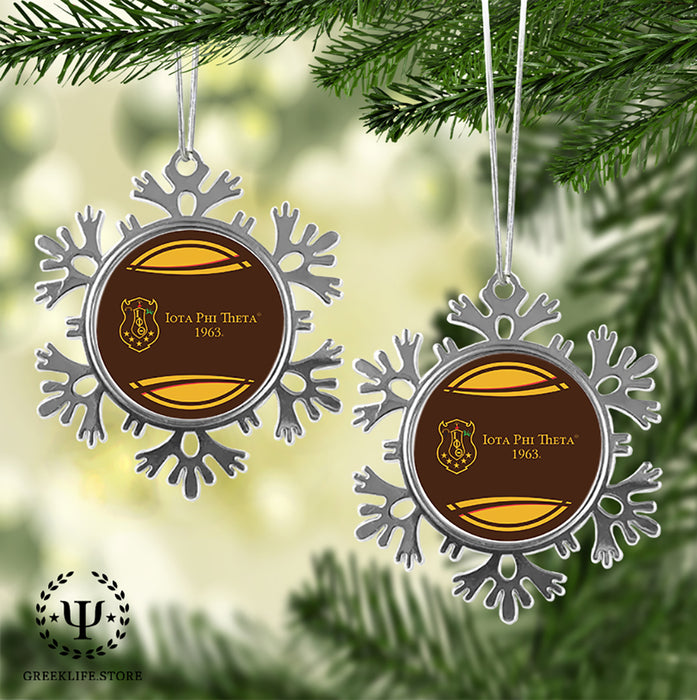 Iota Phi Theta Christmas Ornament - Snowflake Metal