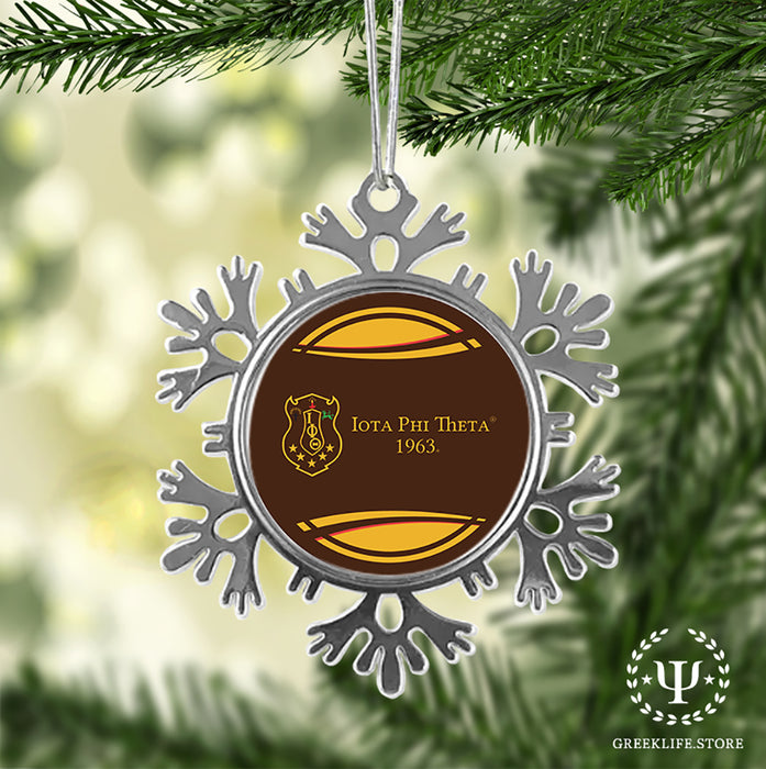 Iota Phi Theta Christmas Ornament - Snowflake Metal