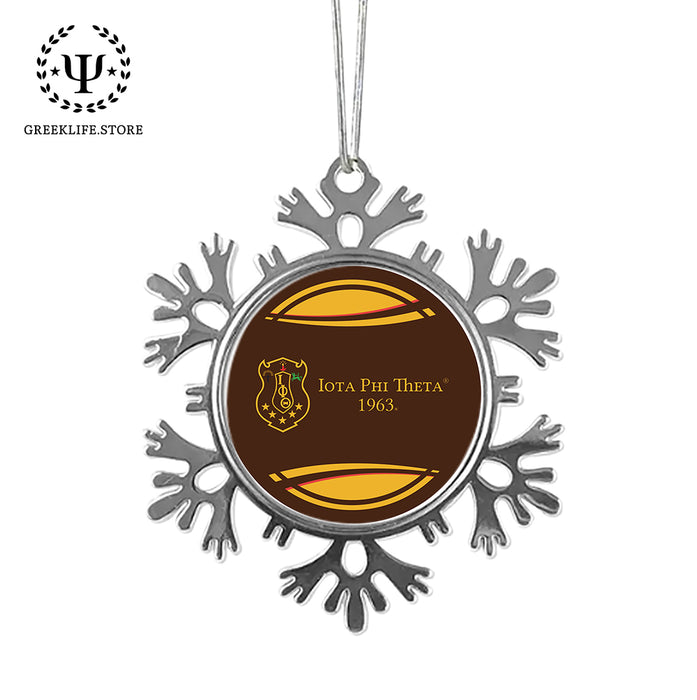 Iota Phi Theta Christmas Ornament - Snowflake Metal