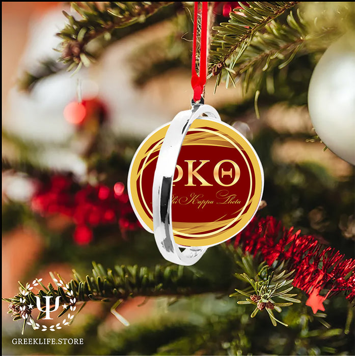 Phi Kappa Theta Christmas Reversible Flat Round Ornament