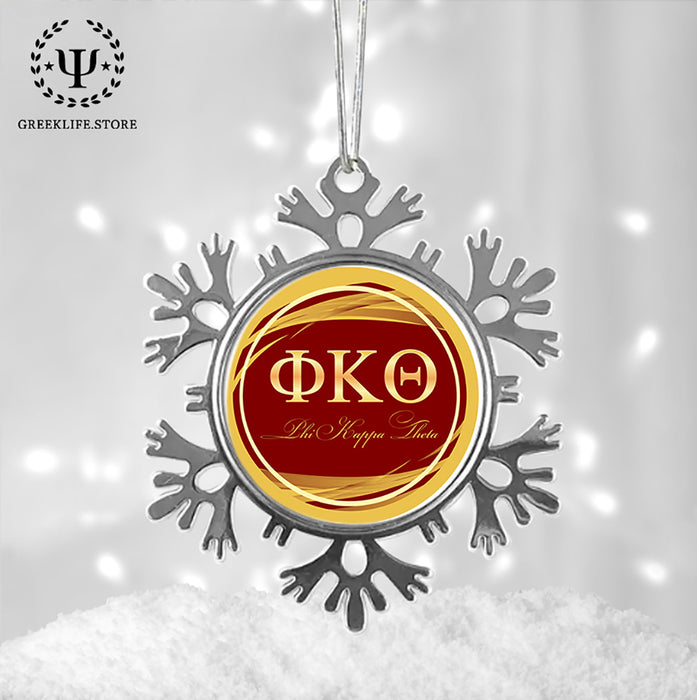 Phi Kappa Theta Christmas Ornament - Snowflake Metal