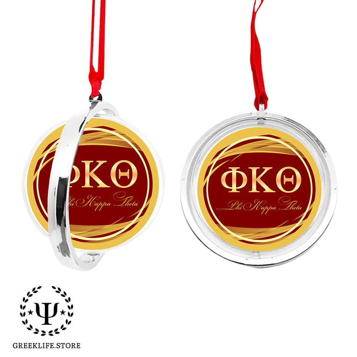 Phi Kappa Theta Christmas Reversible Flat Round Ornament