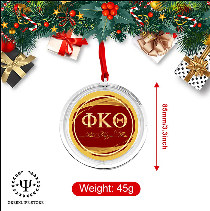 Phi Kappa Theta Christmas Reversible Flat Round Ornament