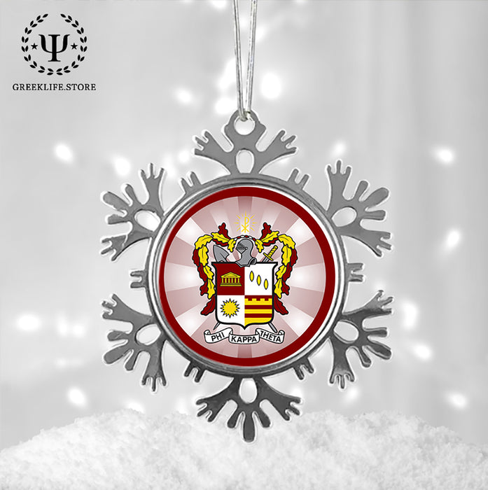 Phi Kappa Theta Christmas Ornament - Snowflake Metal