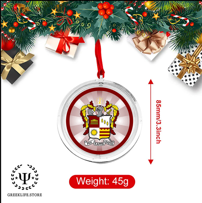 Phi Kappa Theta Christmas Reversible Flat Round Ornament