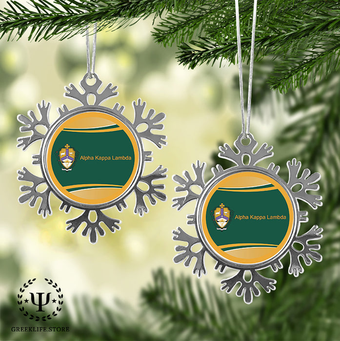 Alpha Kappa Lambda Christmas Ornament - Snowflake Metal