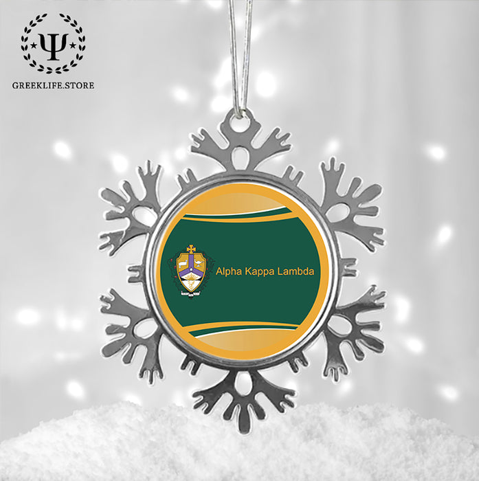 Alpha Kappa Lambda Christmas Ornament - Snowflake Metal