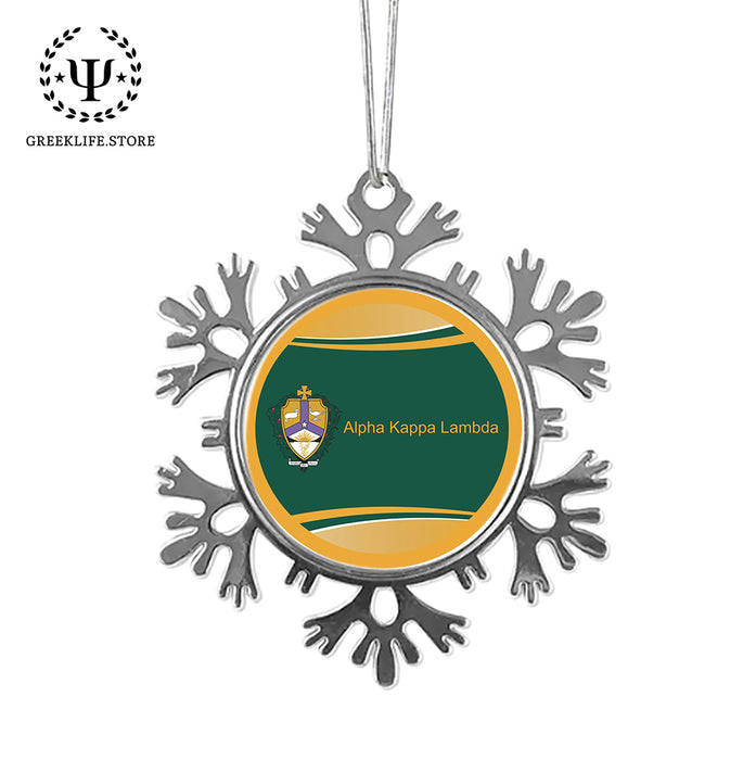 Alpha Kappa Lambda Christmas Ornament - Snowflake Metal