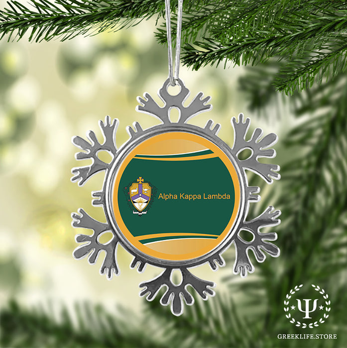 Alpha Kappa Lambda Christmas Ornament - Snowflake Metal