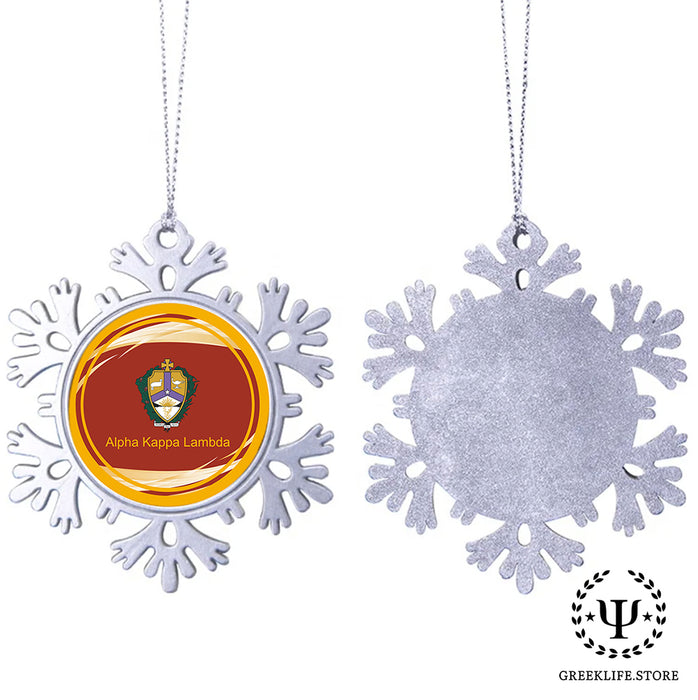 Alpha Kappa Lambda Christmas Ornament - Snowflake Metal