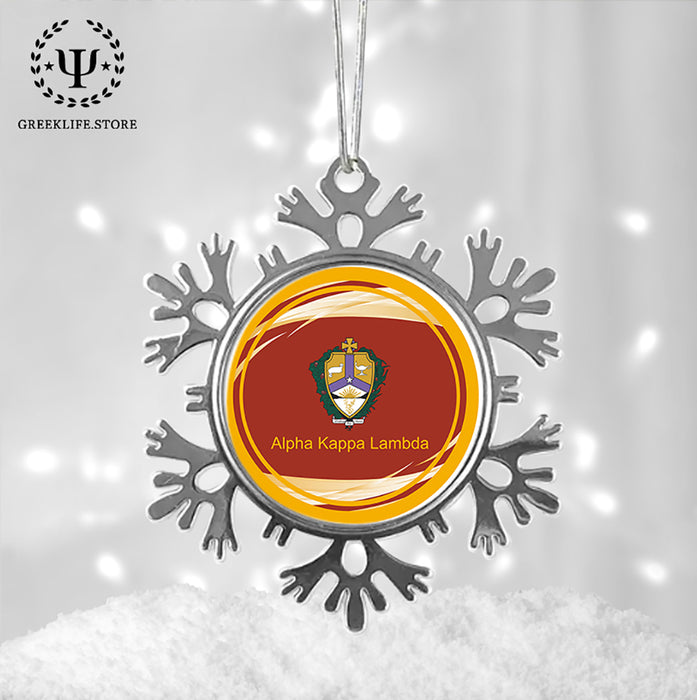 Alpha Kappa Lambda Christmas Ornament - Snowflake Metal