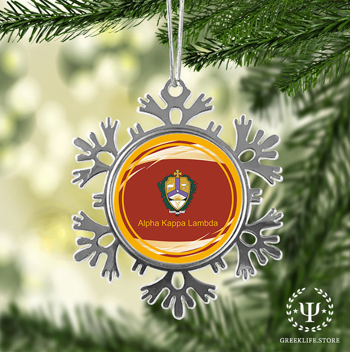 Alpha Kappa Lambda Christmas Ornament - Snowflake Metal
