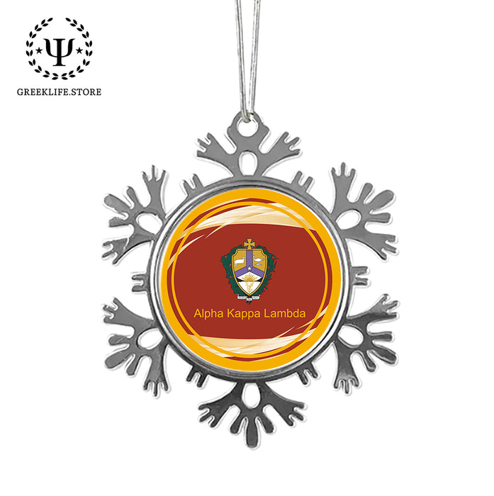 Alpha Kappa Lambda Christmas Ornament - Snowflake Metal