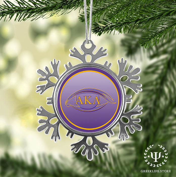 Alpha Kappa Lambda Christmas Ornament - Snowflake Metal